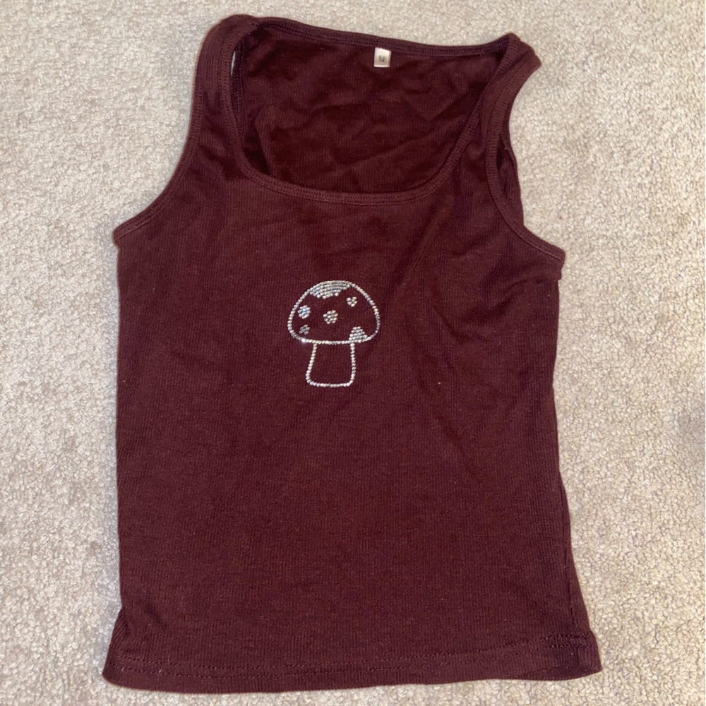 Brown Y2K Gem Tanktop